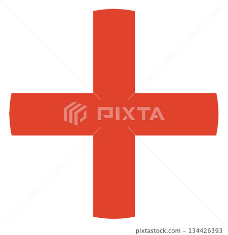 Round National England flag isolated in circle. Round National England flag isolated in circle. 134426393