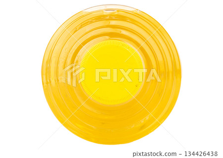 bottle Green tea with lemon isolated on white background 134426438