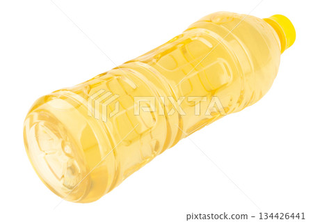 bottle Green tea with lemon isolated on white background bottle Green tea with lemon isolated on white background 134426441