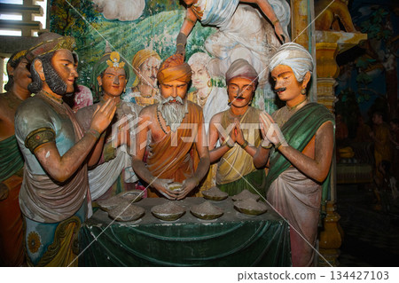 figures depicting entire history Buddha, starting from birth. 134427103