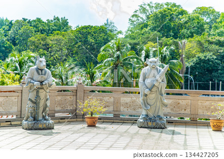 Chinese temple pagoda in Kota Kinabalu City, Sabah Malaysia 134427205