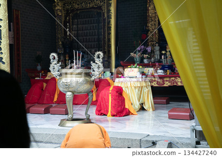 old Taoist chinese buddhist temple 134427240