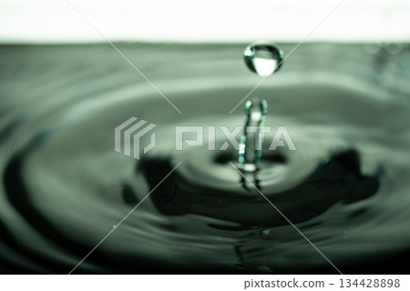 174.Mid-Air Water Droplet with Ripples and Splash 174.Mid-Air Water Droplet with Ripples and Splash 134428898