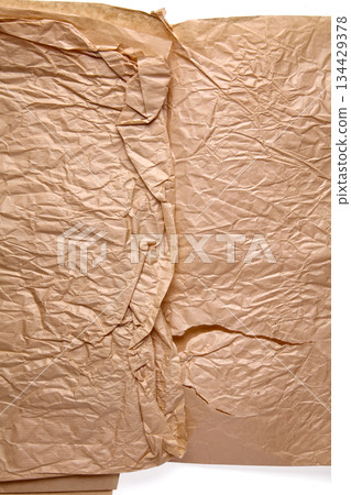 texture of crumpled parchment paper as a background texture of crumpled parchment paper as a background 134429378