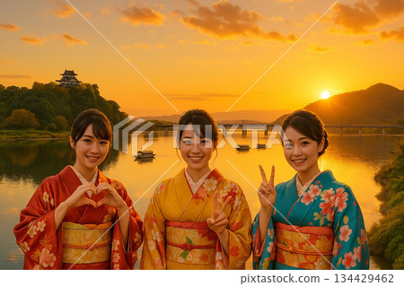 從犬山橋眺望犬山城 134429462