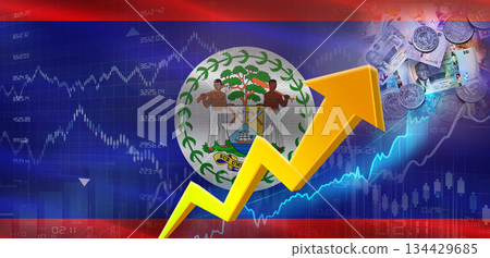 Belize Financial Growth on Market Graph. Belize Economic Growth on Financial Graph Belize Financial Growth on Market Graph. Belize Economic Growth on Financial Graph 134429685