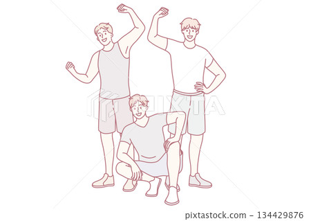 Athletes and sport lifestyle concept. Athletes and sport lifestyle concept. 134429876
