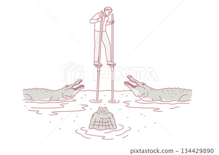 Business danger and challenge concept 134429890