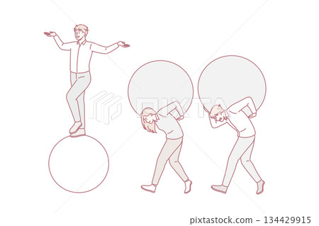 Easy business and tiredness concept. 134429915