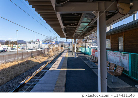 JR Agatsuma Line Gunma Haramachi Station platform JR Agatsuma Line Gunma Haramachi Station platform 134431146