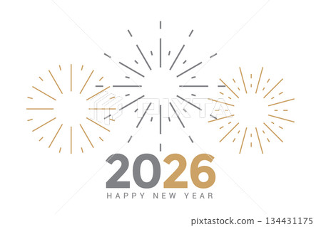 happy new year 2026 firework isolated vector illustration happy new year 2026 firework isolated vector illustration 134431175