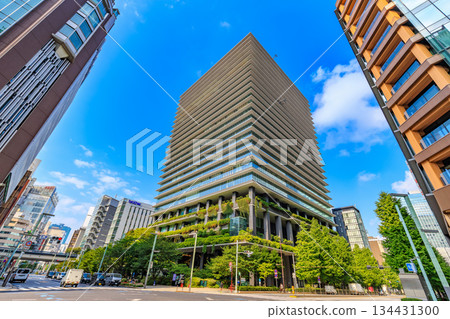 東京中央區京橋交叉路口附近的城市景觀 134431300