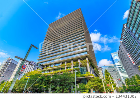 東京中央區京橋交叉路口附近的城市景觀 134431302