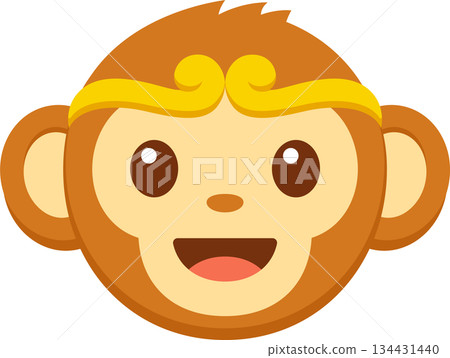 Cute Monkey King face icon Cute Monkey King face icon 134431440