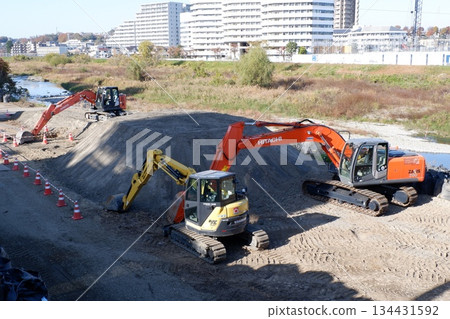 River construction site 134431592