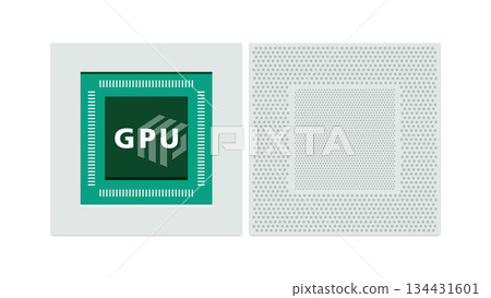 支援人工智慧運算的GPU封裝的前後結構示意圖 134431601