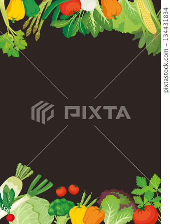 蔬菜框架黑板風格背景垂直 蔬菜框架黑板風格背景垂直 134431834
