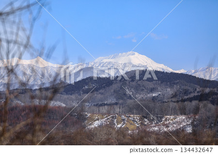 從北海道比良利町的波羅希里山觀景點眺望波羅希里山 [二月] 134432647