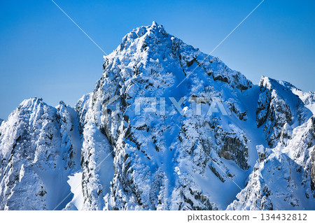 Hokendake in the snow-capped Central Alps 134432812