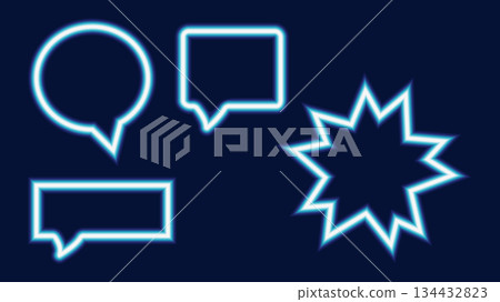 Vibrant neon frames glow against a sleek dark background. Perfect for web design ads poster and gaming graphics. Vector illustration. Vibrant neon frames glow against a sleek dark background. Perfect for web design ads poster and gaming graphics. Vector illustration. 134432823