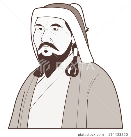 他看起來像一位古代蒙古皇帝。 他看起來像一位古代蒙古皇帝。 134433220