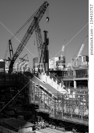 Changing Tokyo: JR Shibuya Station West Exit Under Construction End of November 2025 d-5 Monochrome Changing Tokyo: JR Shibuya Station West Exit Under Construction End of November 2025 d-5 Monochrome 134433757