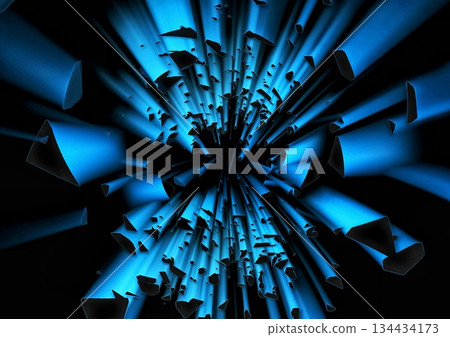 Abstract background with scattered blue light fragments 134434173