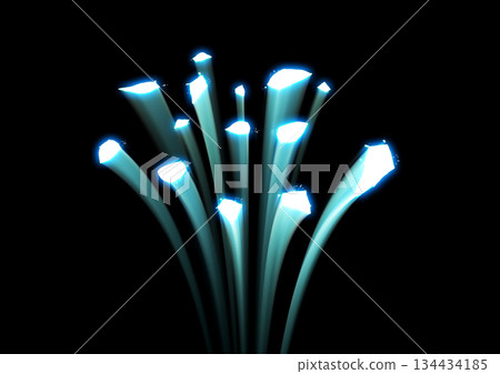 Abstract background with scattered blue light fragments 134434185