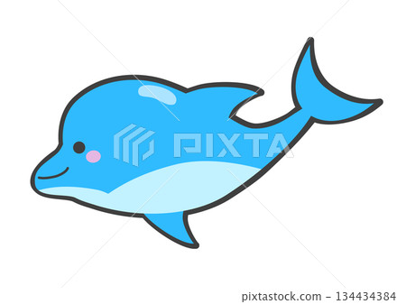 Cute dolphin 134434384