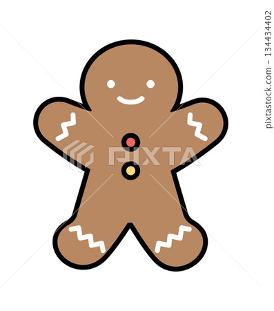 Gingerbread man illustration 134434402