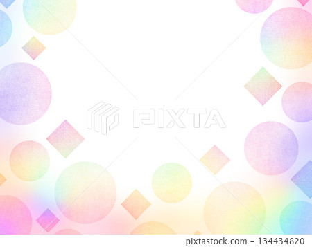 彩色菱形和圓形圖案插圖背景 134434820