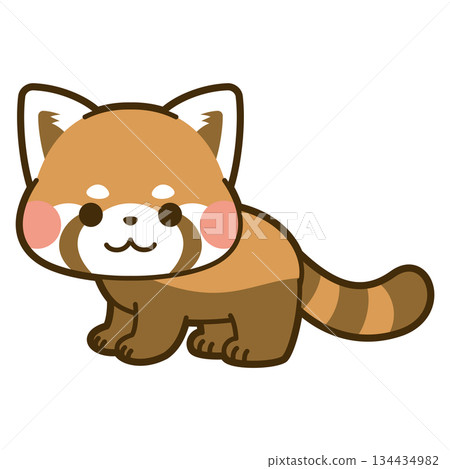 Illustration of a cute red panda Illustration of a cute red panda 134434982