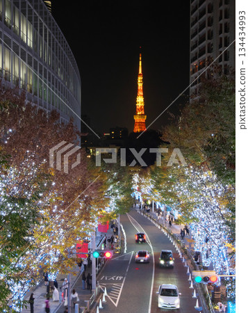 Beautiful Christmas illuminations on Roppongi Keyakizaka Street and Tokyo Tower cityscape (November 2025) Beautiful Christmas illuminations on Roppongi Keyakizaka Street and Tokyo Tower cityscape (November 2025) 134434993