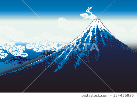 Katsushika Hokusai Image Fine Wind Clear Weather and Dragon Katsushika Hokusai Image Fine Wind Clear Weather and Dragon 134436986