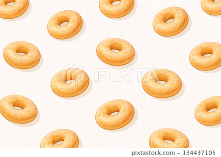 糖霜甜甜圈圖案背景插圖 134437105