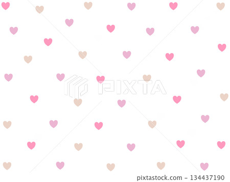 粉紅色愛心圖案情人節背景 | 可愛的粉彩圖案素材 134437190