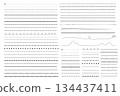 A set of loosely drawn dividing lines: variations of long and short lines A set of loosely drawn dividing lines: variations of long and short lines 134437411