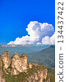 View of the Three Sisters in Blue Mountains National Park 134437422
