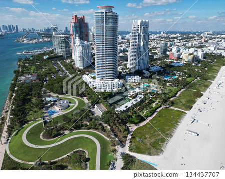 Florida panorama. Skyscraper architecture of Miami. Miami South beach landscape aerial view. Luxurious life. Aerial Miami skyscraper. Aerial Miami south beach. Cityscape landscape of South Beach Florida panorama. Skyscraper architecture of Miami. Miami South beach landscape aerial view. Luxurious life. Aerial Miami skyscraper. Aerial Miami south beach. Cityscape landscape of South Beach 134437707