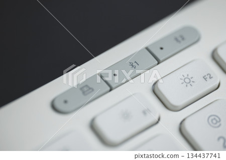 Keys on a computer keyboard are shown closely 134437741
