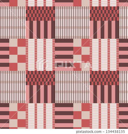 Modern Folk Block Stripes pattern 134438135