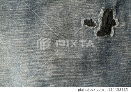 High-resolution, Close-up view of denim fabric texture  134438585