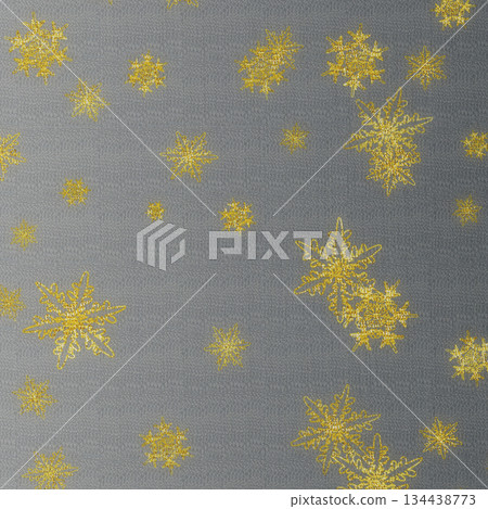 Golden snowflakes_realistic silver background_square Golden snowflakes_realistic silver background_square 134438773