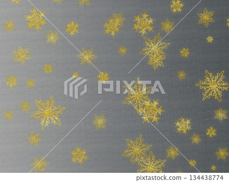 Golden snowflakes_realistic silver background_horizontal Golden snowflakes_realistic silver background_horizontal 134438774