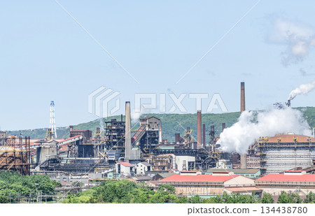 An image of a steel mill in operation 134438780