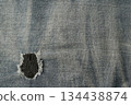 High-resolution, Close-up view of denim fabric texture  134438874