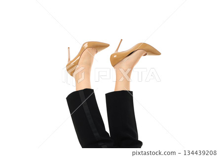 Legs are raised with stylish high heels in view, PNG Legs are raised with stylish high heels in view, PNG 134439208