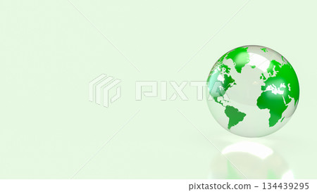 Green Transparent Earth Globe Representing Global Sustainability and Environmental Responsibility 3d render. Green Transparent Earth Globe Representing Global Sustainability and Environmental Responsibility 3d render. 134439295