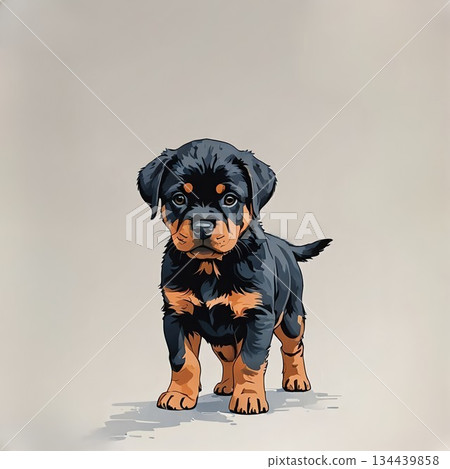 Cute Rottweiler Puppy 134439858