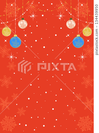 Super simple Christmas background, cute, snow, ornament, red, vertical, illustration Super simple Christmas background, cute, snow, ornament, red, vertical, illustration 134439950